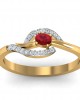 Tory Ruby & Diamond ring in Gold