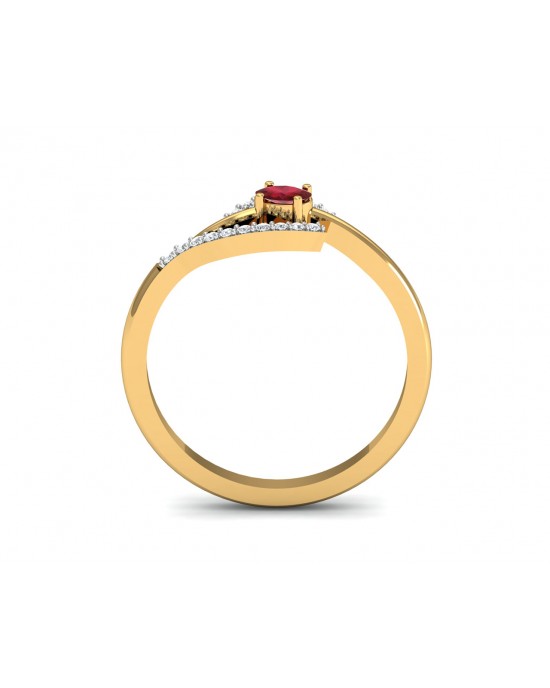 Tory Ruby & Diamond ring in Gold