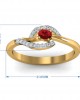 Tory Ruby & Diamond ring in Gold