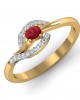 Tory Ruby & Diamond ring in Gold