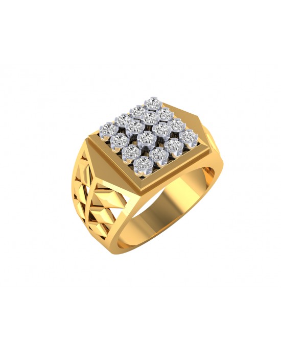 Mike Gents Diamond Ring in Gold