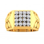 Mike Gents Diamond Ring in Gold