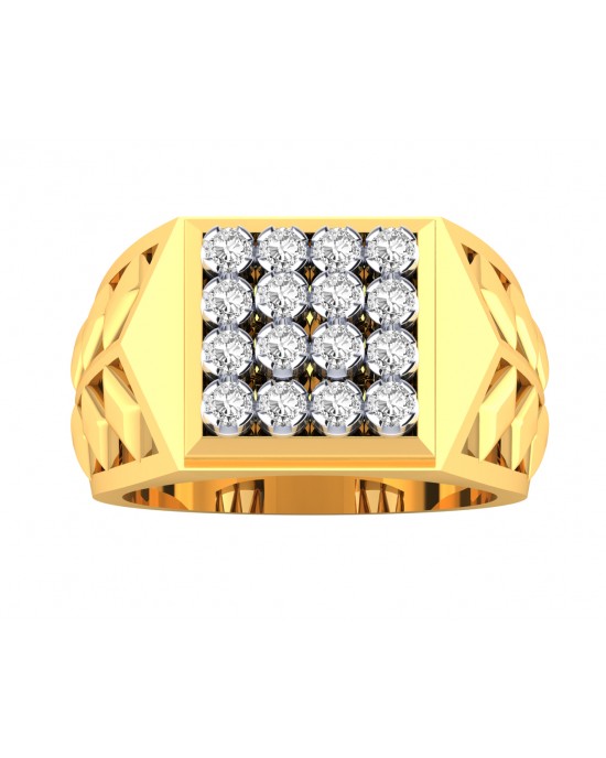 Mike Gents Diamond Ring in Gold