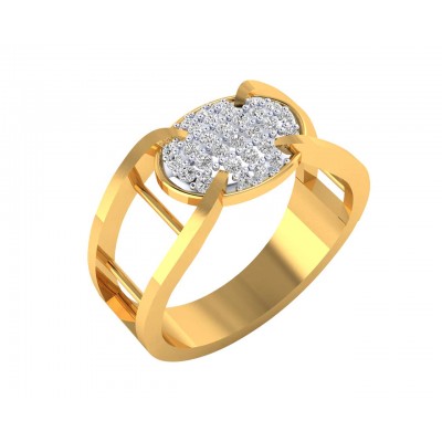 Hallmarked 18K Gold Robin Diamond Ring