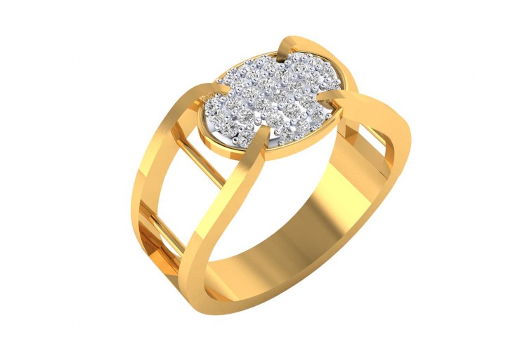 Hallmarked 18K Gold Robin Diamond Ring