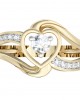 Romantic Solitaire Diamond Heart Ring