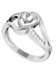 Romantic Solitaire Diamond Heart Ring