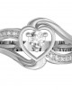 Romantic Solitaire Diamond Heart Ring