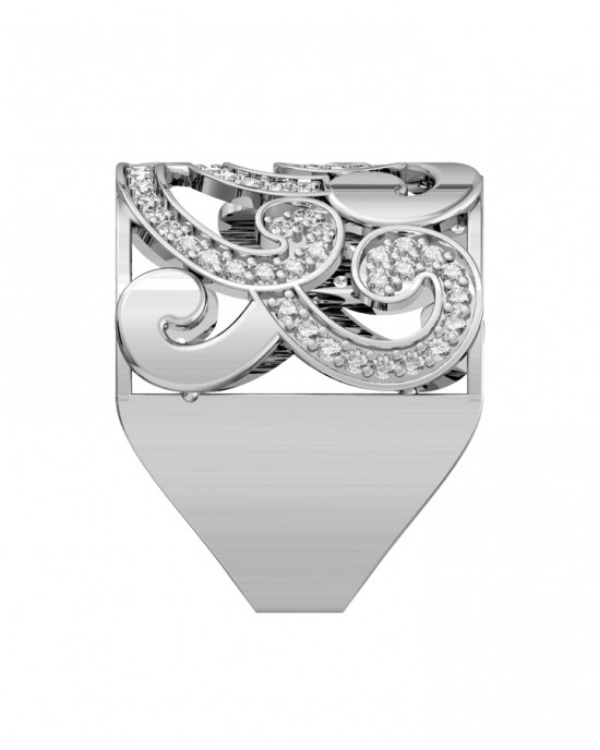 Seamless Swirl Diamond Band