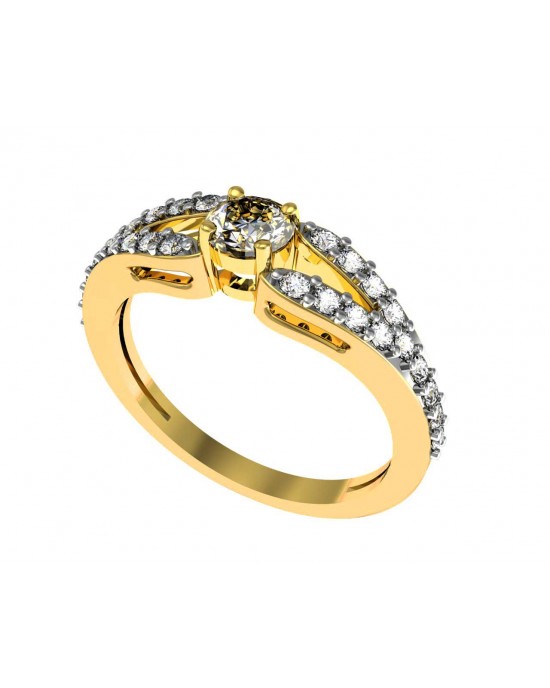 Simple Diamond Solitaire Ring