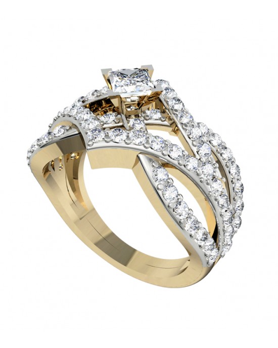 Sophisticated Princess Solitaire Ring