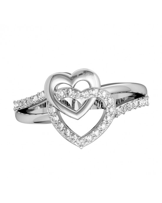 Sparkling Hearts Ring