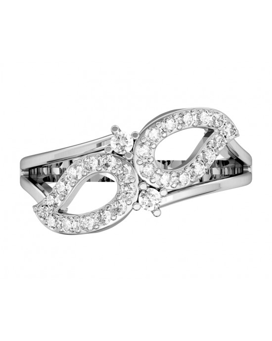 Stylish Diamond Paisley ring