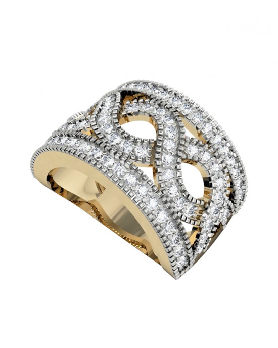 Stylish wide diamond Band