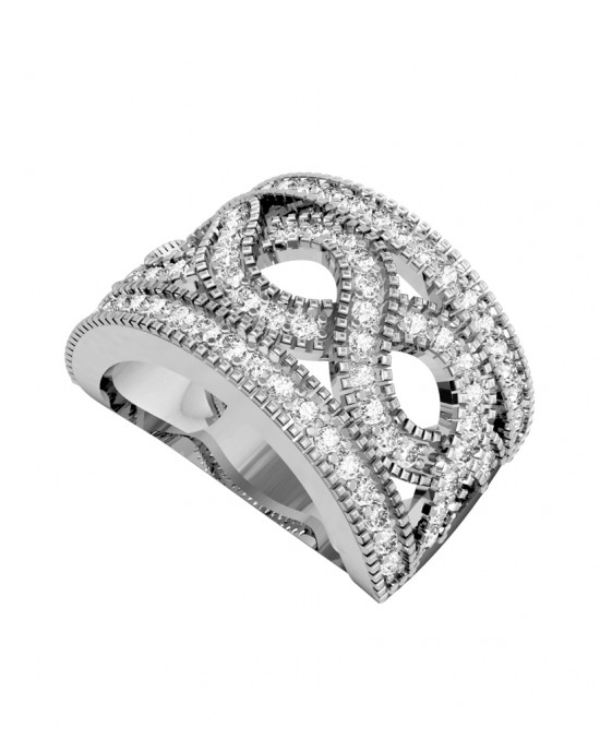 Stylish wide diamond Band