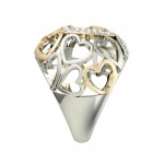 Wide diamond Heart Band