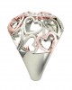 Wide diamond Heart Band