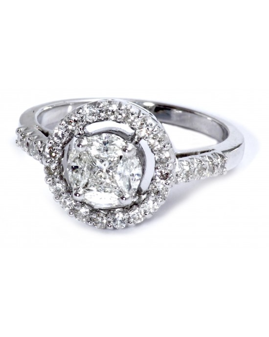 Diamond Solitaire look Ring