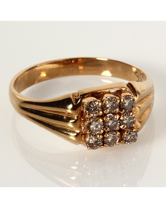 Mid Century Gents Two Tone Diamond Ring | Exquisite Jewelry for Every  Occasion | FWCJ