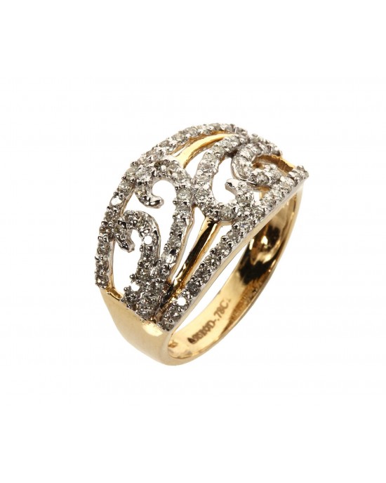 Diamond Band in Gold