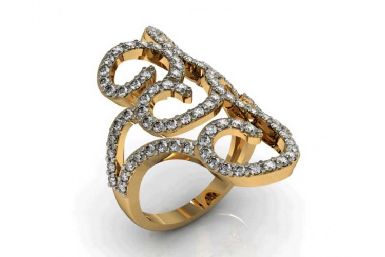 Buy Diamond Designer Cocktail ring Online in India at Best Price - Jewelslane