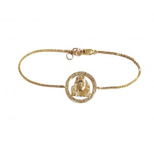 Sai bracelet in gold with diamonds on gold chain