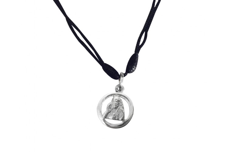 Sai Baba Bracelet in Silver with Diamond