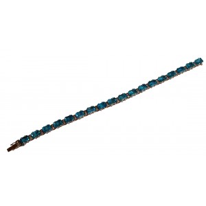 Blue Topaz & Diamond Bracelet