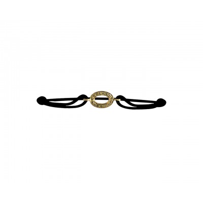 Valentines Day gift Oval charm in gold with diamonds