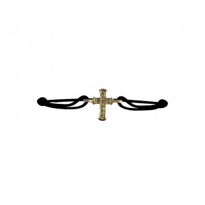 Diamond Cross bracelet in gold studded with diamonds