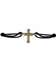 Diamond Cross bracelet in gold studded with diamonds