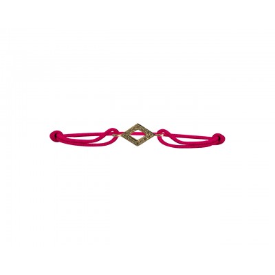 Kite charm bracelet in gold with diamonds