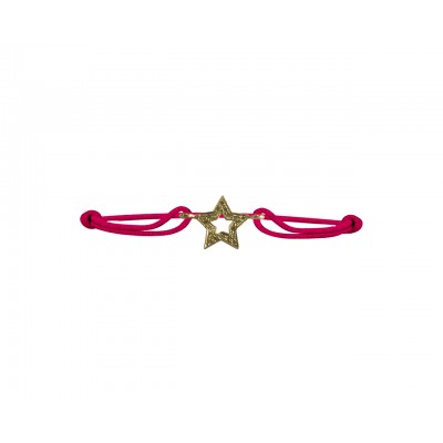 Valentines Star bracelet in gold with diamonds