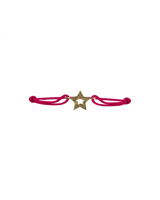 Valentines Star bracelet in gold with diamonds