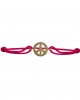 Peace sign bracelet in gold with diamonds