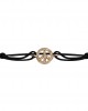 Peace sign bracelet in gold with diamonds
