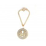 Gemini Zodiac Watch Charm in 14k gold with diamonds