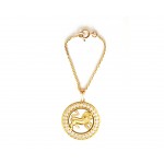 Leo Zodiac Watch Charm in 14k gold with diamonds