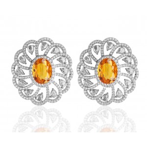 Aabha Silver earring with Zircon