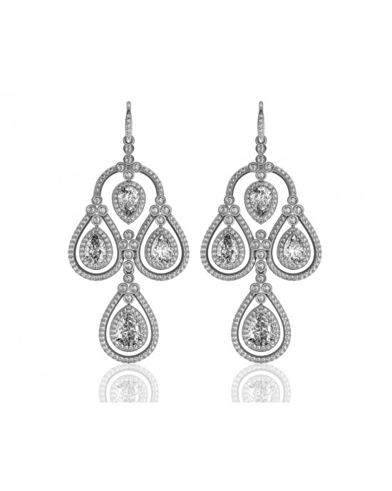 Aadya Diamond Look Earring in Silver