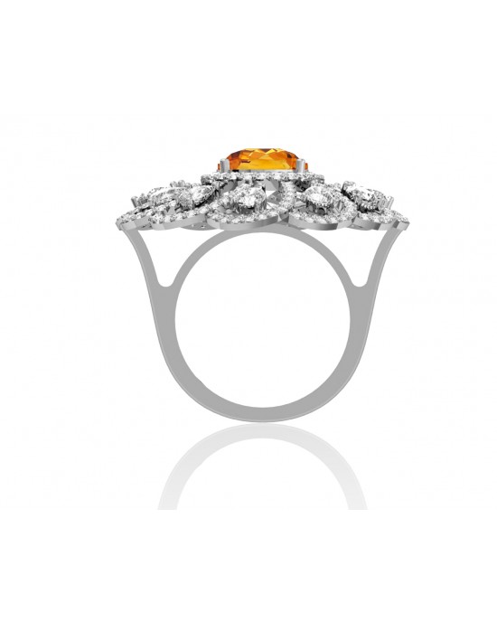 Aabha Silver Ring with Zircon