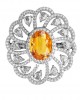 Aabha Silver Ring with Zircon
