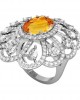 Aabha Silver Ring with Zircon