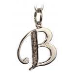 Alphabet B pendant with Diamonds