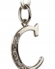 Alphabet C pendant with diamonds