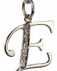 Alphabet E pendant with diamonds