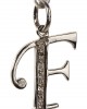 Alphabet F pendant with diamonds