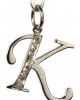 Alphabet K pendant with Diamonds