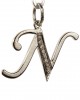 Alphabet N pendant with diamonds