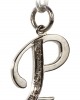 Alphabet P pendant with diamonds